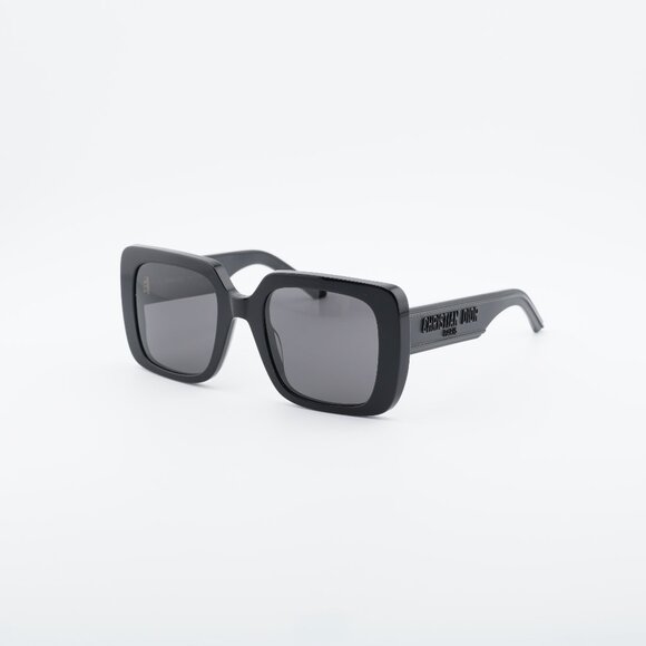 Dior WILDIOR S3U 10A0 Sunglasses Black Square Frame, Smoke Lenses main image 3